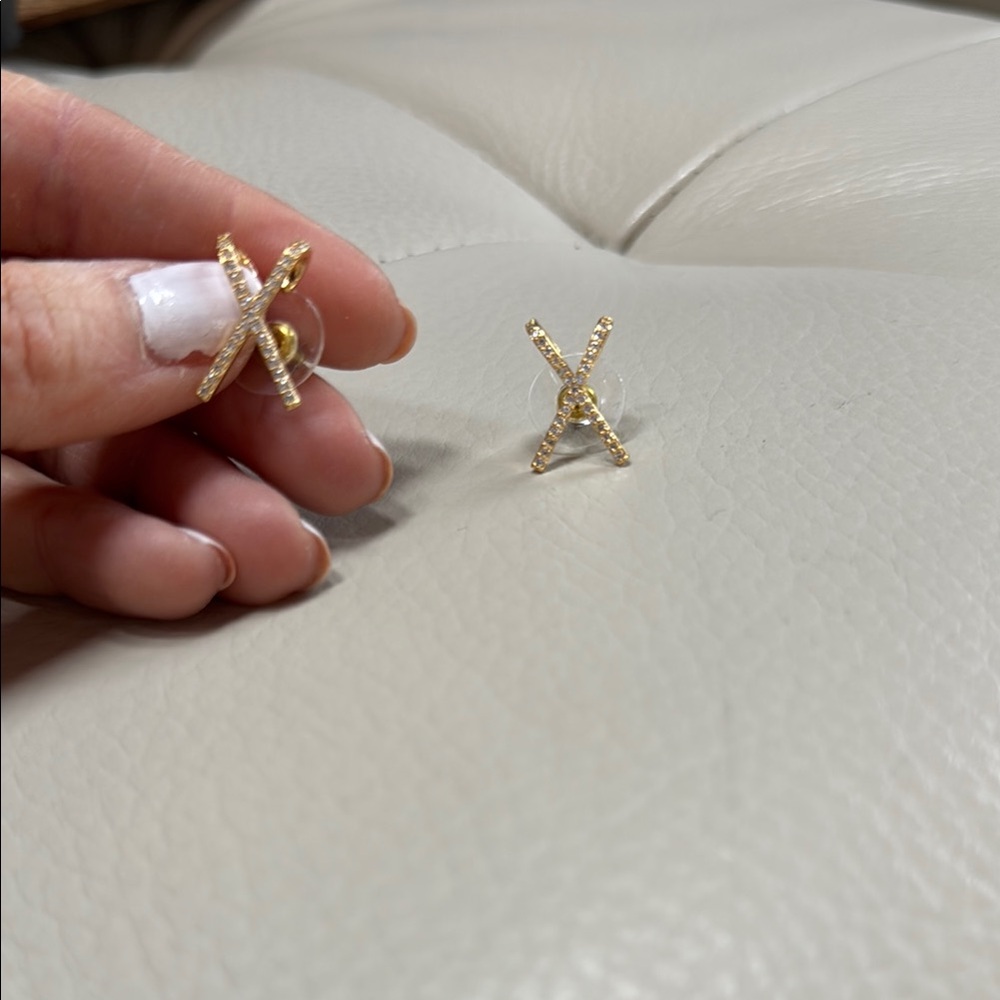 CZ X Earrings